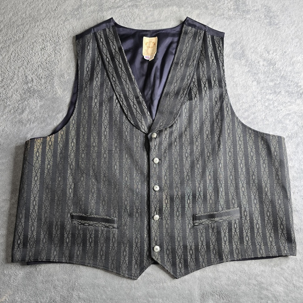 Vintage Wah Maker Vest Mens 3XT Color Changing Western Frontier Strap USA